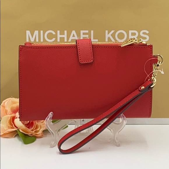 MICHAEL KORS LARGE DOUBLE ZIP WRISTLET FLAME - Picture 3 of 16